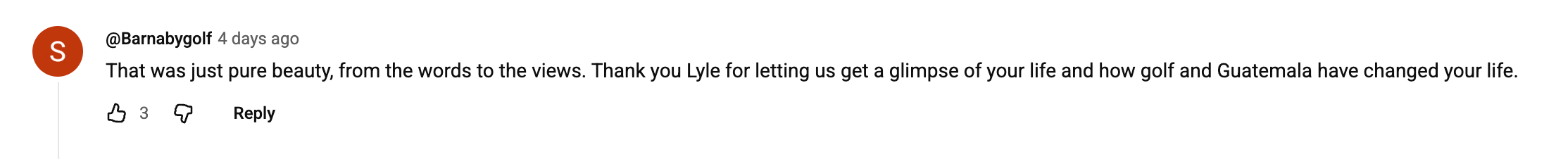 Viewer comment