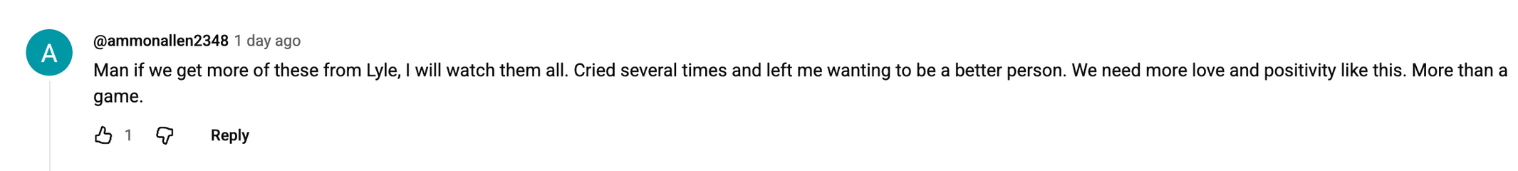 Viewer comment